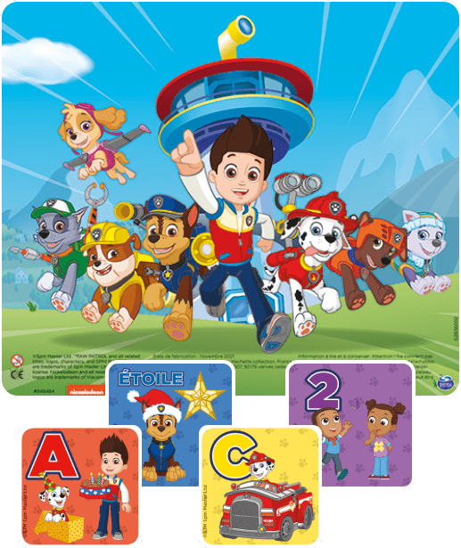 Magnets de l'alphabet Pat'Patrouille
